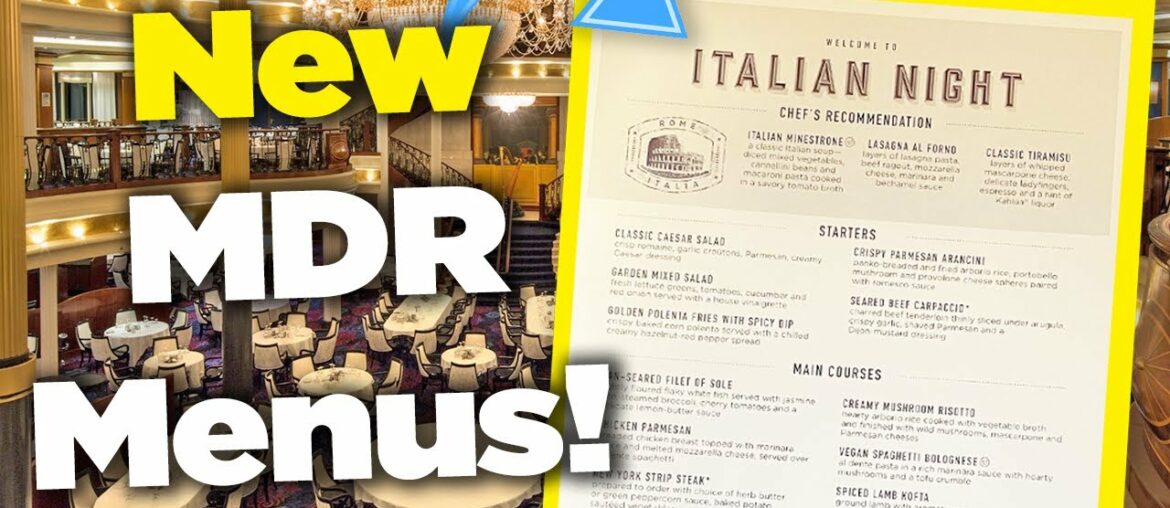 Royal Caribbean Reveals New Main Dining Room Menus Royal Caribbean Reveals New Main Dining Room Menus