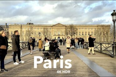 Paris France, HDR walking , Paris Winter 2023 - HDR 60 fps