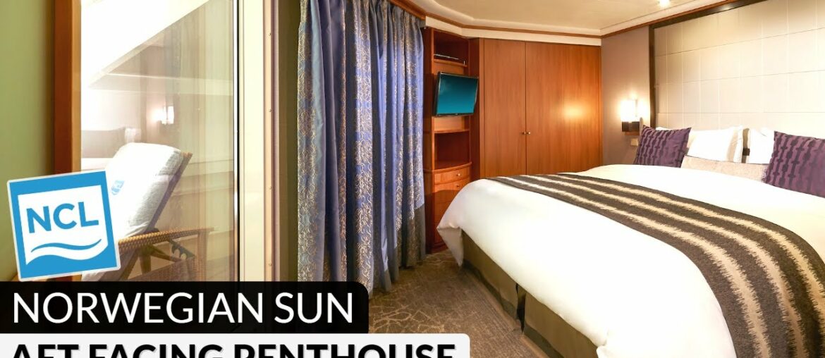 Norwegian Sun | Aft-Facing Penthouse with Large Balcony Tour & Review 4K | Category SF