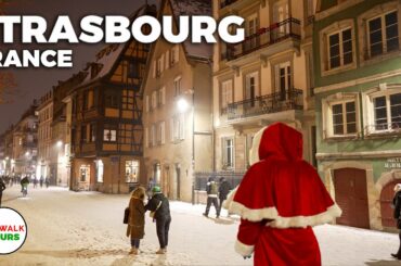 Strasbourg, France Evening Tour - 4K 60fps - with Captions