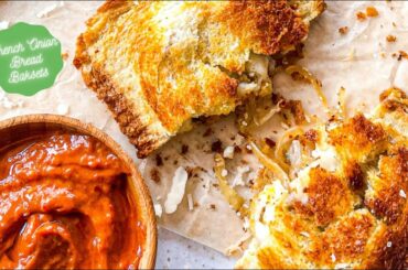 French onion Bread Pockets-Air fryer vegetarian snack recipe that's a hit for game day & lunch boxes