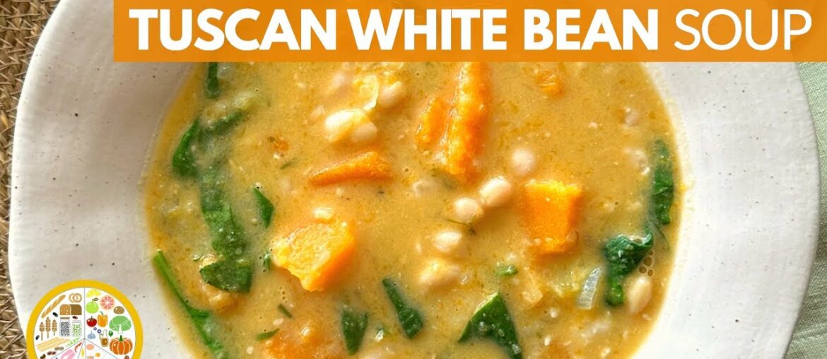 TUSCAN WHITE BEAN SOUP RECIPE | healthy winter dinner recipe