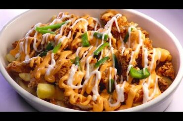 Chicken Loaded Fries with Cheese Sauce Recipe By Recipes of the World