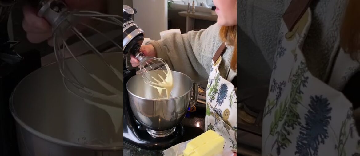 French buttercream! Full recipe in my All things buttercream video! #frenchbuttercream #buttercream