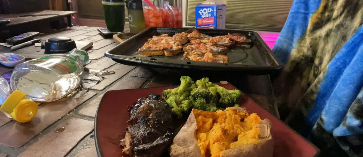 Pop Tart & Ice Cream French Toast / Teriyaki Steak