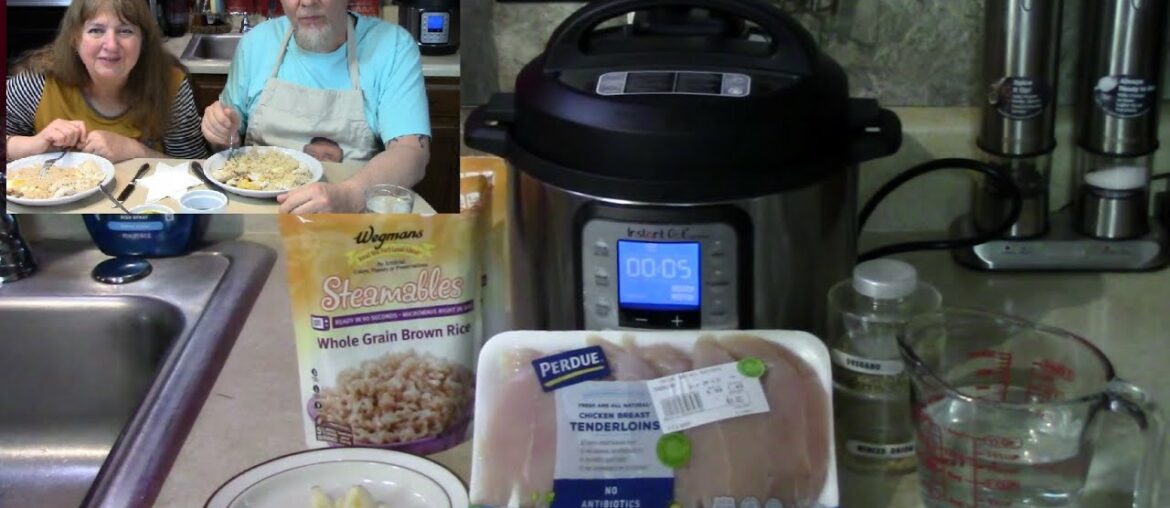 5 Minute Pressure Cooker Chicken + Rice 3qt. Instant Pot