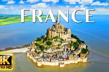 FLYING OVER FRANCE 4K Video UHD - Relaxing Music With Amazing Nature Scenery For Stress Relief