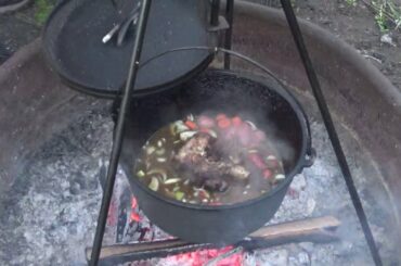 Easy Dutch Oven 101 - Shanks in Acorn Squash Bowls