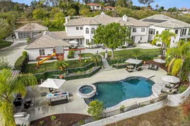 Listed at $7.8M, This meticulously remodeled home in Poway has a massive resort-style pool and spa