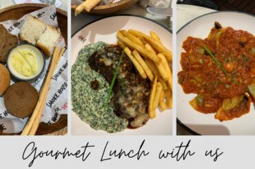 GOURMET LUNCH WITH RAVIOLLI AND STEAKS