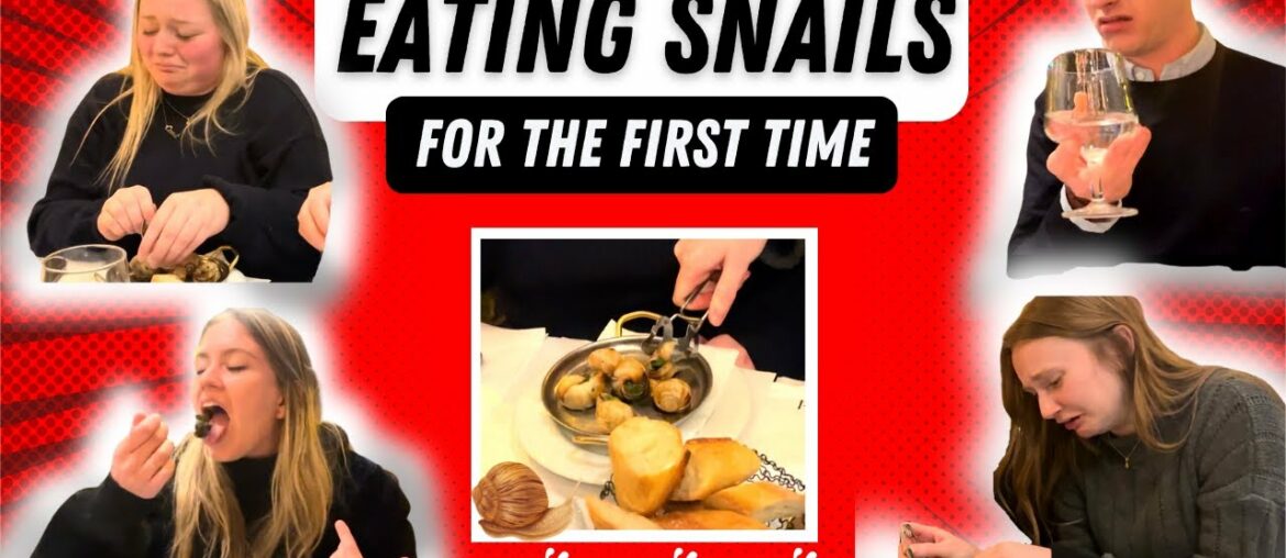 Eating Snails for the FIRST TIME | See our REACTIONS! | Trying French Food