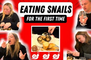 Eating Snails for the FIRST TIME | See our REACTIONS! | Trying French Food