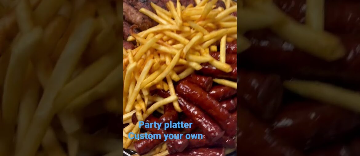 Party platter . Custom your own .Cabanos , skinless sausage, french fries. #food #party #viral