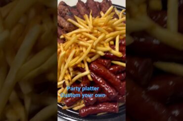 Party platter . Custom your own .Cabanos , skinless sausage, french fries. #food #party #viral