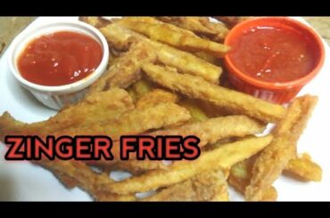 zinger french fries recipe | how to make zinger fries | kitchen of sadia waqas