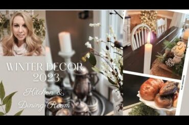 Winter Decor 2023// Kitchen, Dining Room, and French Cafe Decorate with Me// French Country