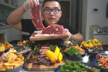 I Cook 1 STEAK with 10 SIDES