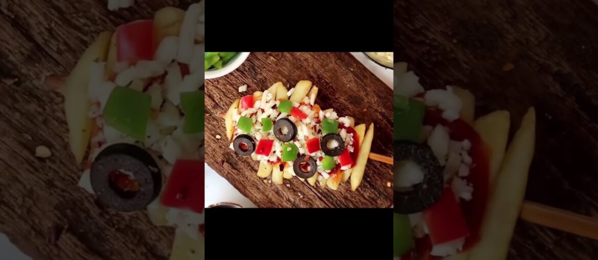 French fries pizza #shortsaday #recipeoftheday #viralrecipe #recipe #frenchfries #pizza #pizzalover