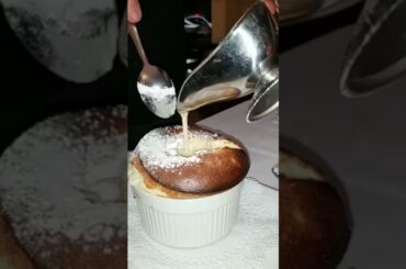 Grand Marnier souffle served tableside #shorts #food #restaurant #dessert #french  #dining #dinner