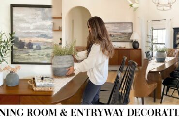 DINING ROOM & ENTRYWAY DECORATING | simple home decorating ideas!