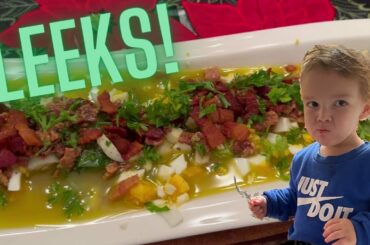 French Leeks Recipe With a Mustard-Bacon Vinaigrette