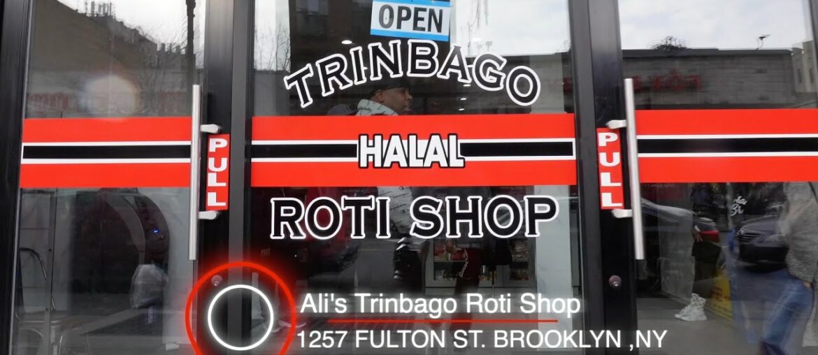 Eating at Ali's Trinbago Roti Shop in Brooklyn, NY Eating at Ali's Trinbago Roti Shop in Brooklyn, NY