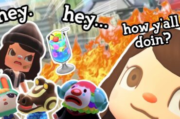 getting drunk and confronting my villagers | animal crossing new horizons