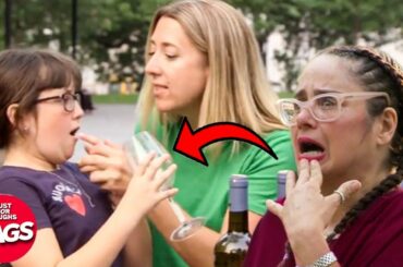 Little Girl Drinks Wine | Just For Laughs Gags
