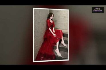 Wine Red Evening Dress Short Puff Sleeves French Princess Prom Dress Fashion Simple Floral Dresses