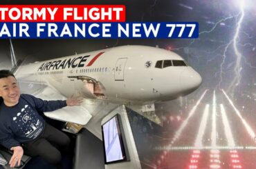 Stormy Flight - Air France B777 NEW Business Class to New York