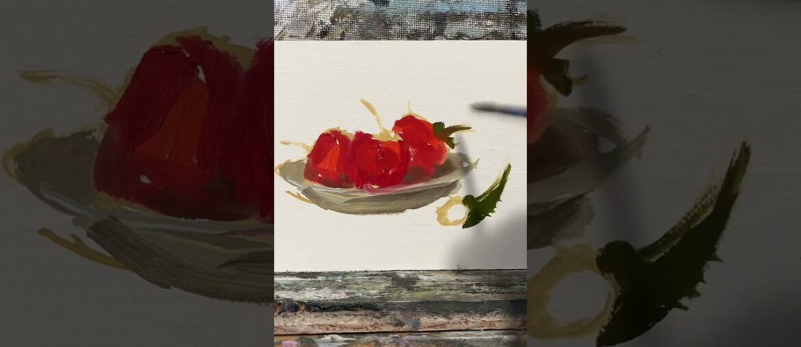 Valentine’s Day stilllife painting Strawberries & Antique ironstone plate art by Carolina Elizabeth Valentine’s Day stilllife painting Strawberries & Antique ironstone plate art by Carolina Elizabeth