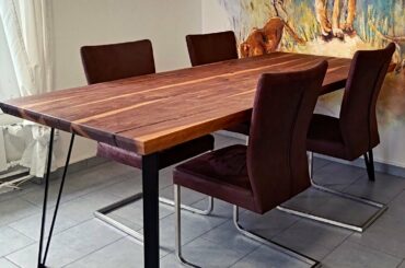 Large stylish Black Walnut dining table - Black Walnut #diningtable #blackwalnut #woodworking
