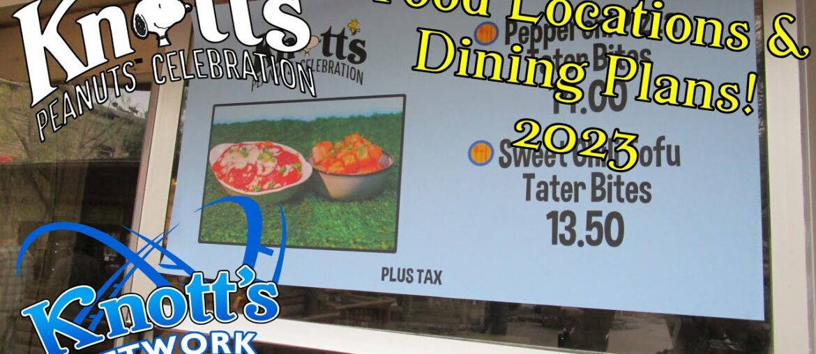 Knott's Berry Farm Peanuts Celebration Meal Plan Food Guide 2023 (Revised)