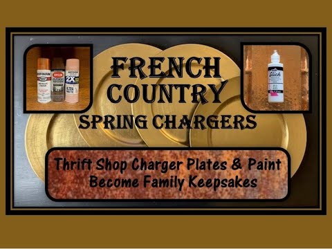 French Country Cottage Farmhouse Glam Enhanced Charger Plates /Dining Spring Decor /Shabby Chic French Country Cottage Farmhouse Glam Enhanced Charger Plates /Dining Spring Decor /Shabby Chic
