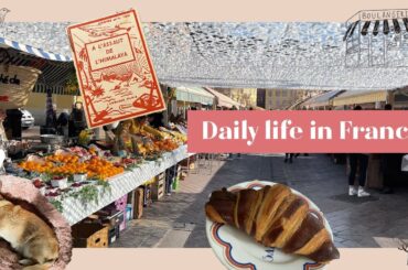 Real daily life in the south of France + book market, cafe, dining out with friends, house chores.