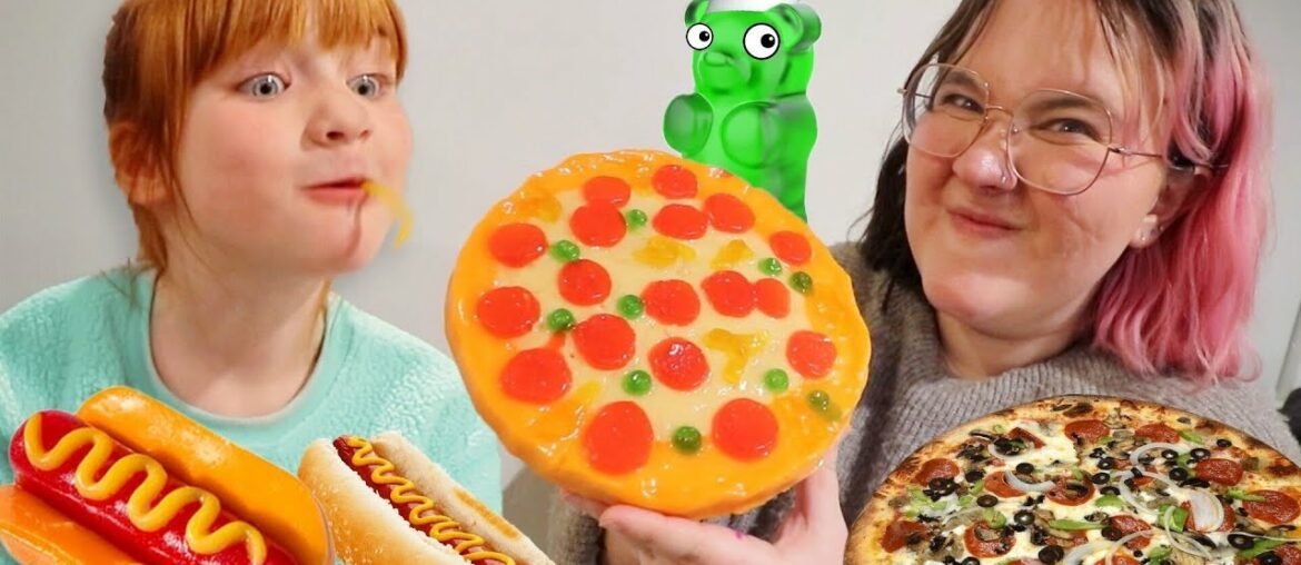 GUMMY or REAL?! ADLEY vs ALLi Food Challenge! a delicious Movie of Adley's crazy gummies and games GUMMY or REAL?! ADLEY vs ALLi Food Challenge! a delicious Movie of Adley's crazy gummies and games