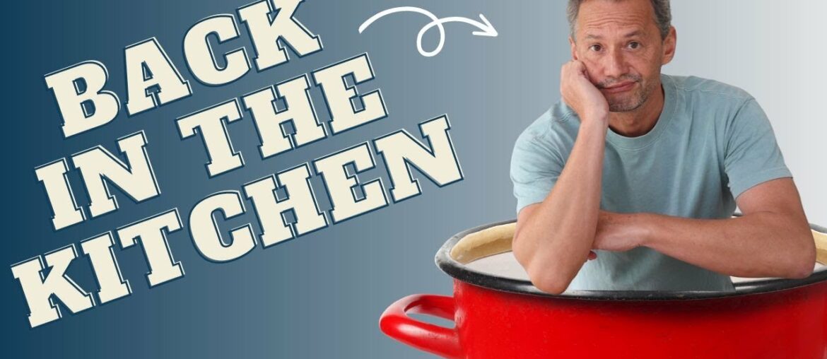 Quick chat over a coffee before getting back to cooking