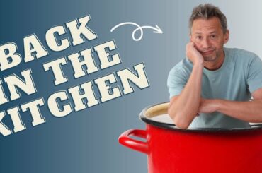 Quick chat over a coffee before getting back to cooking