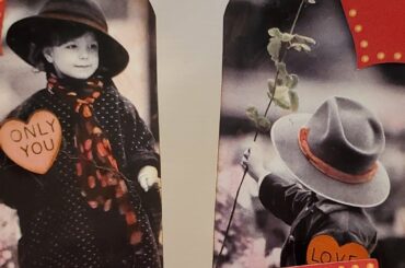 From French Fry Bag to a Fabulous Valentine; Valentine's Day Cutie; Table Topper/Sitter;HeartsTinsel