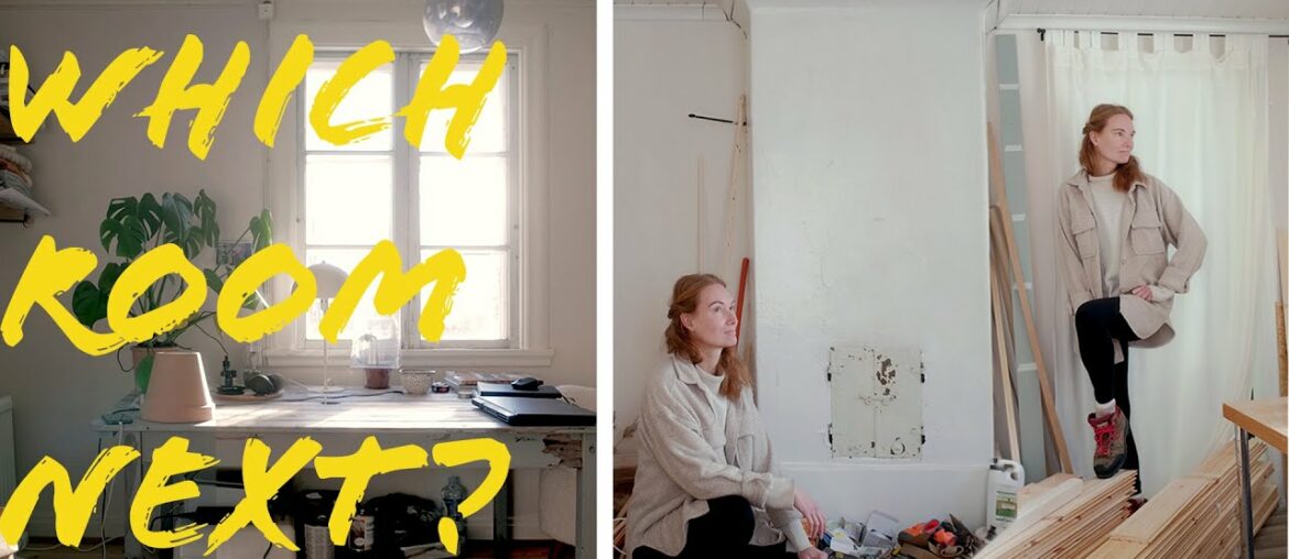 Moving On To Renovate The Next Room In My Old Swedish House | STUDY/DINING vs LIVING ROOM (Story 42)