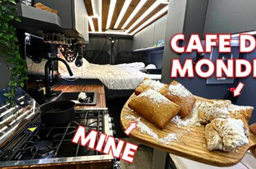 Stealth Camp In New Orleans | Cooking Fresh Beignets In My Van