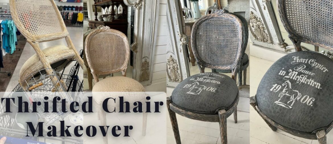 How to paint upholstery fabric – thrift store chair gets French country makeover How to paint upholstery fabric - thrift store chair gets French country makeover