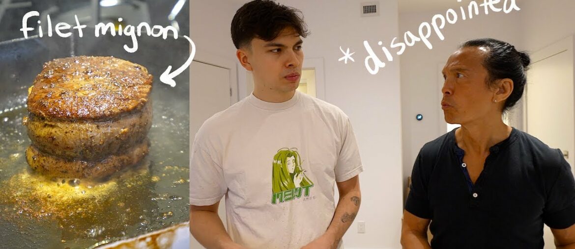 cooking for my iron chef dad… cooking for my iron chef dad...