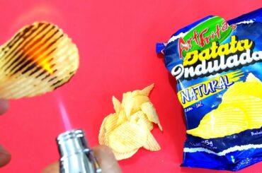 Satisfying video french fries fire experiment Sweets chocolates and ASMR yummy Rainbow love serenade