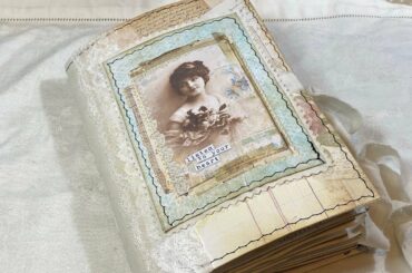 French Bleu vintage journal DTP for ARTYmaze Flip Through