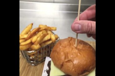 Gourmet burger with dry aged beef