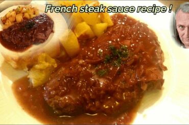 Steak with shallot sauce (French recipe)
