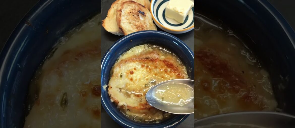 Vegetarian French Onion Soup # Shorts