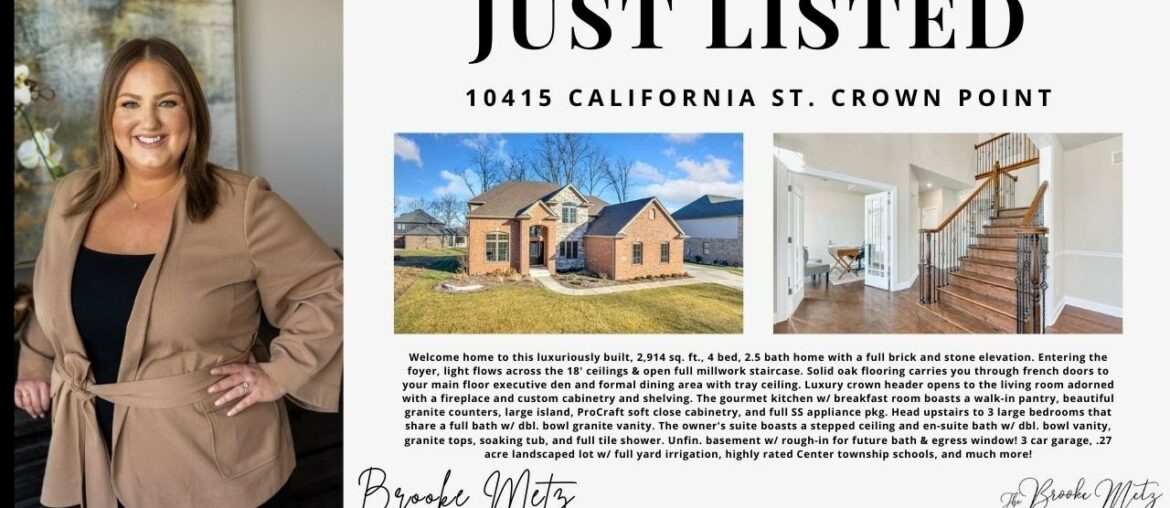 Home For Sale | 10415 California St  Crown Point IN 46307 | Brooke Metz, eXp Realty