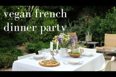 Making a vegan French dinner at a beautiful home in France!